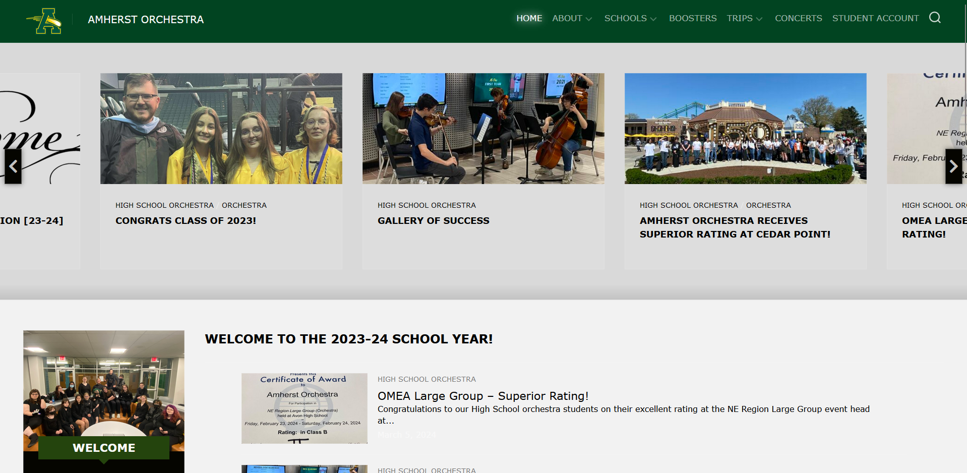 Amherst Orchestra Website